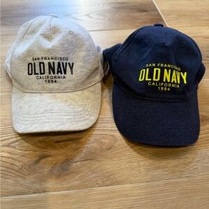 Old Navy Kids' Light Gray and Dark Blue Hats